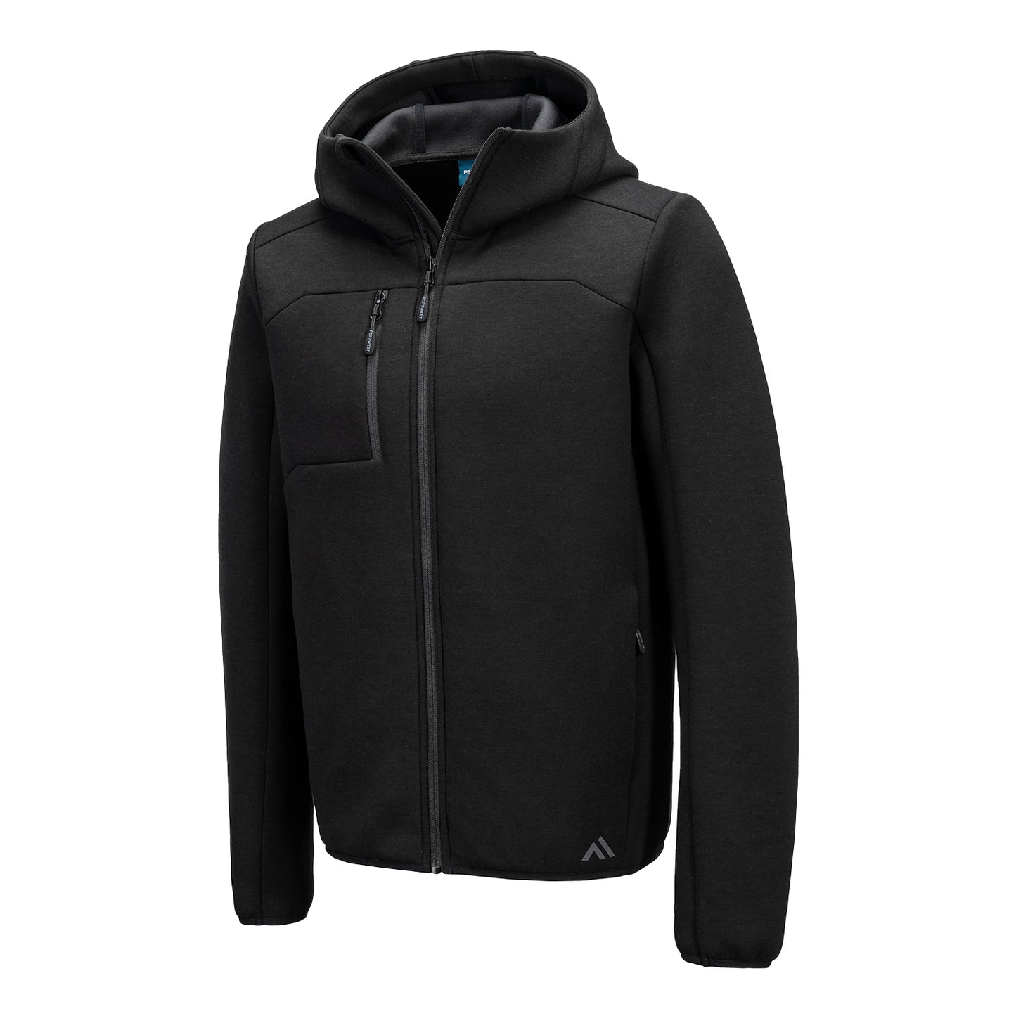 Black - Side - Portwest Mens KX3 Sport Full Zip Hoodie