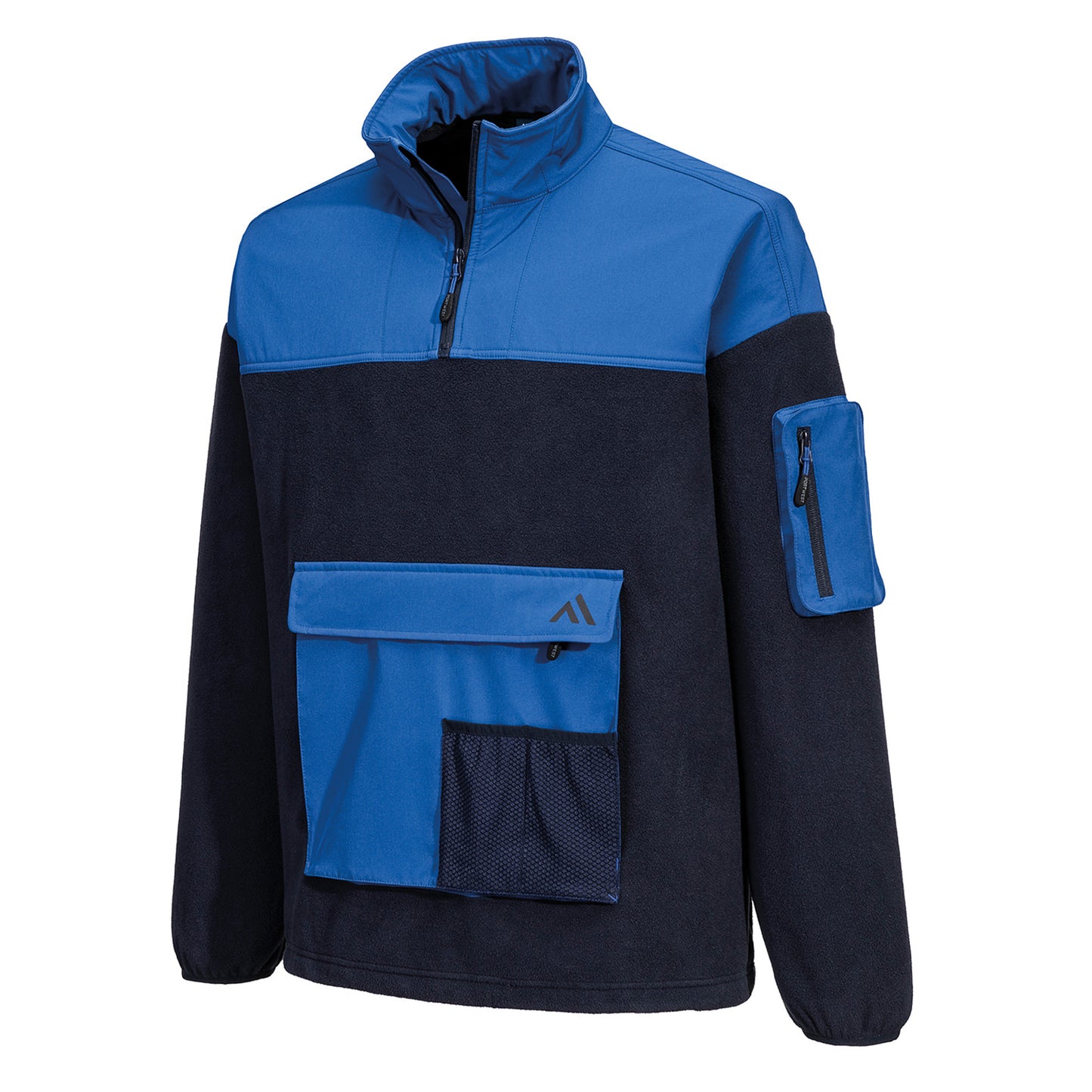 Navy - Side - Portwest Mens KX3 Half Zip Sport Fleece Jacket