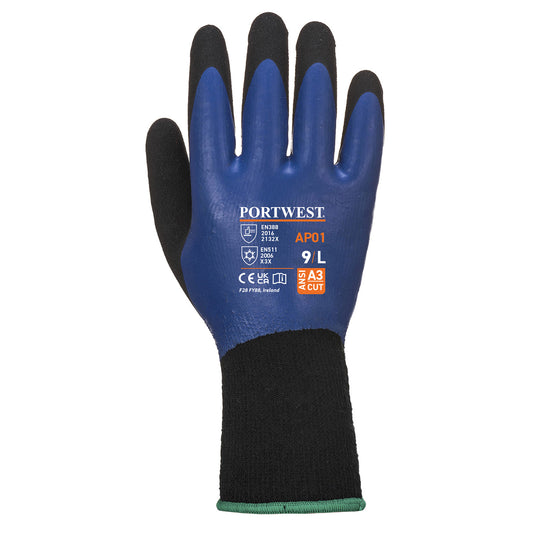 Blue-Black - Front - Portwest AP01 Latex Gloves