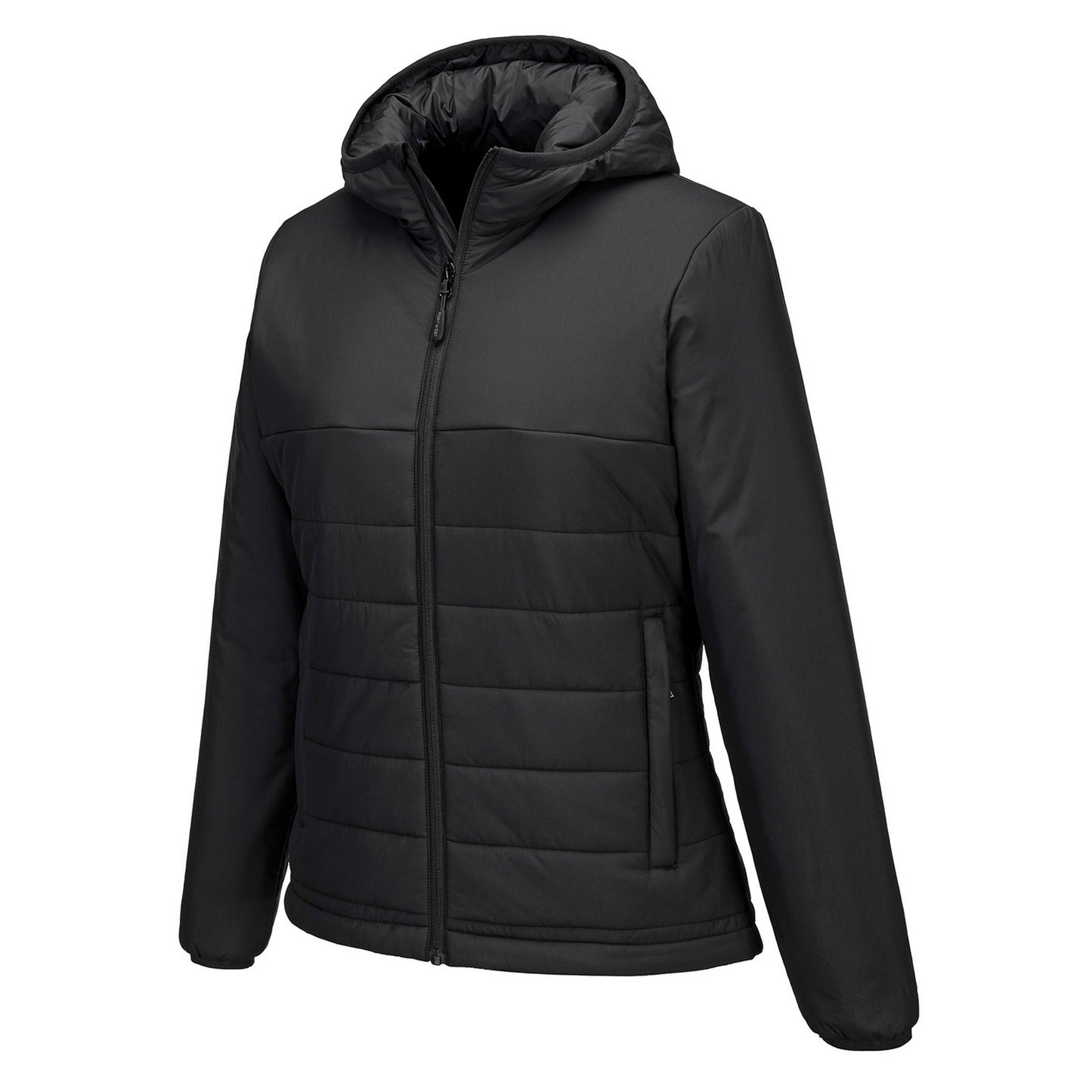 Black - Side - Portwest Womens-Ladies Professional Insulated Padded Jacket