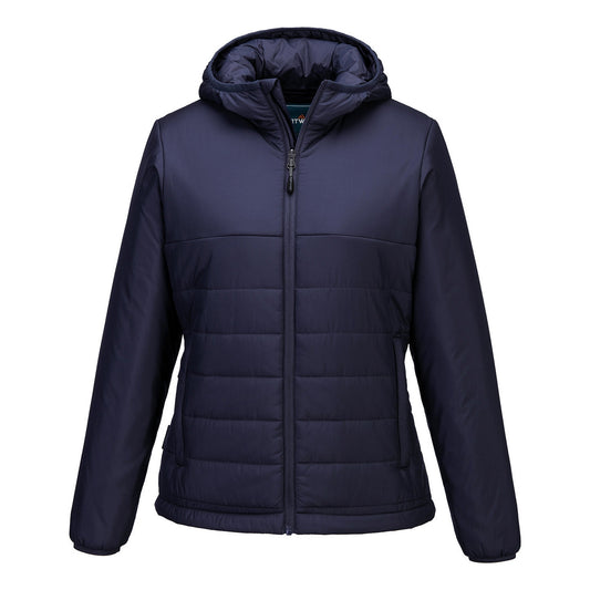 Navy - Front - Portwest Womens-Ladies Professional Insulated Padded Jacket