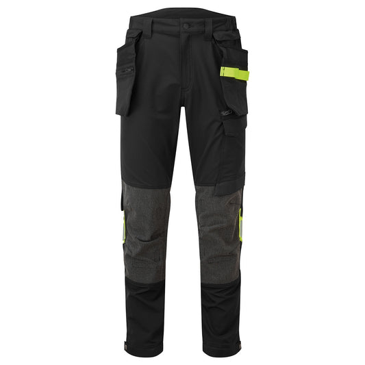 Black - Front - Portwest Mens EV4 Stretch Detachable Holster Pocket Trousers