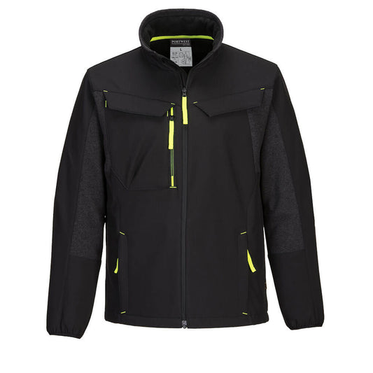Black - Front - Portwest Unisex Adult WX3 Eco Hybrid Soft Shell Jacket
