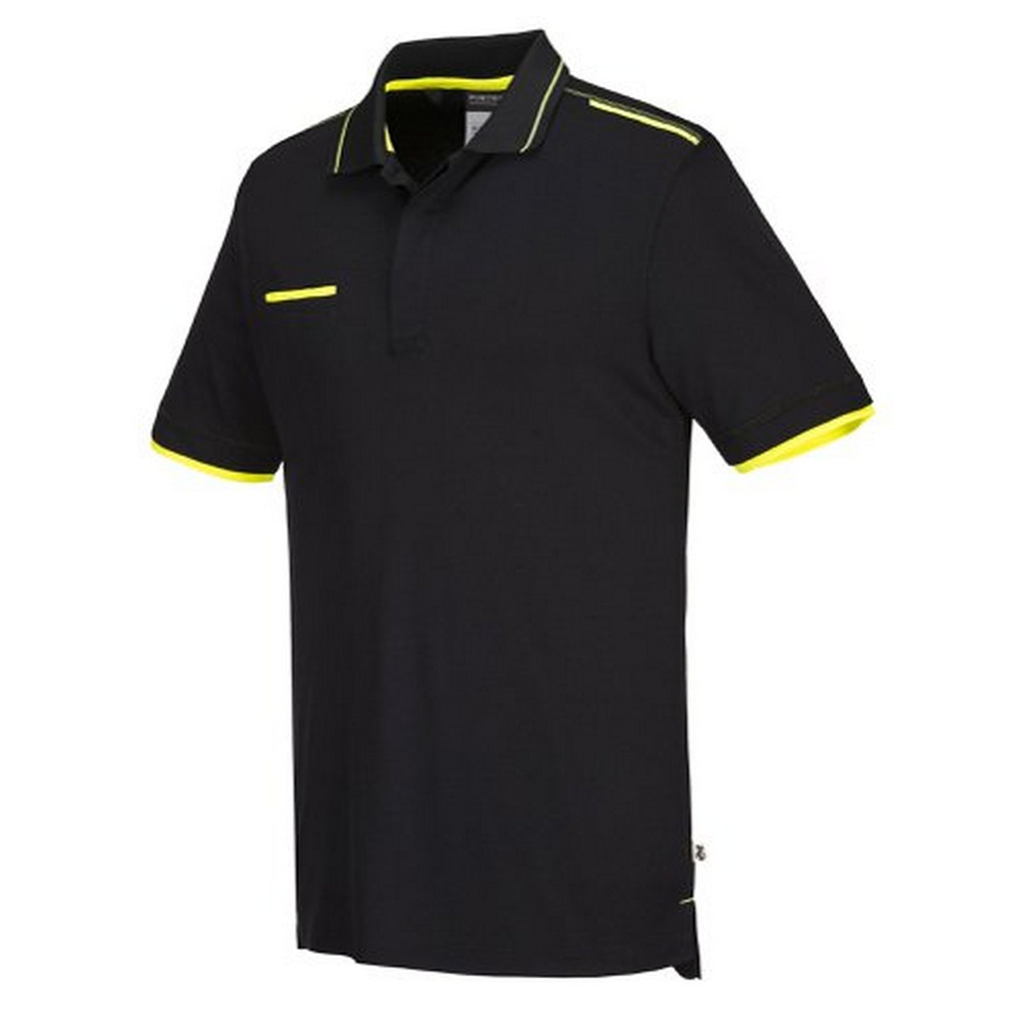 Black - Side - Portwest Mens WX3 Eco Polo Shirt
