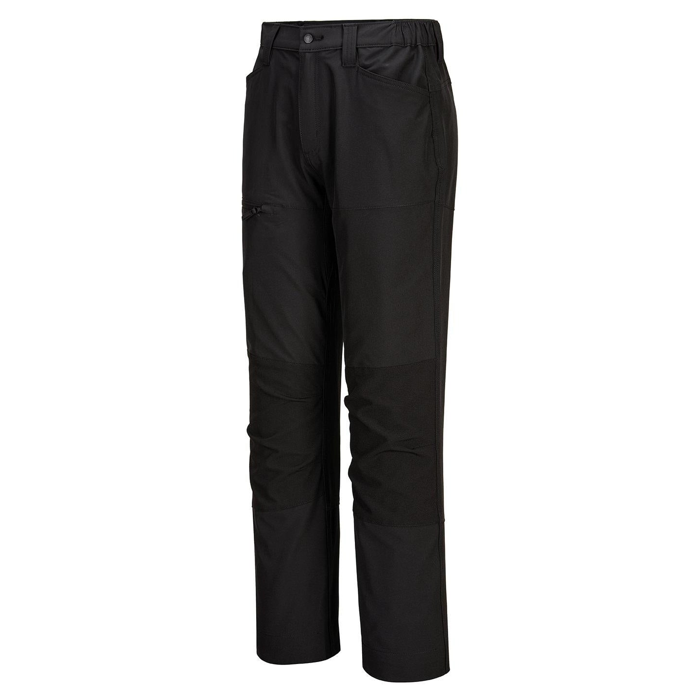 White - Front - Portwest Mens Stretch Slim Work Trousers