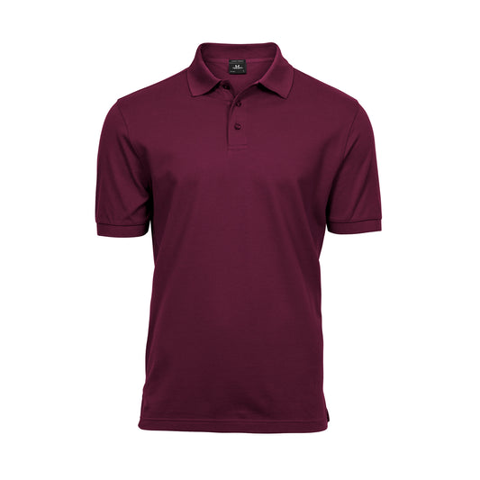 Wine - Front - Tee Jays Mens Stretch Polo Shirt