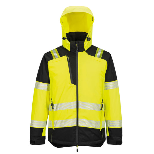 Yellow-Black - Front - Portwest Mens Hi-Vis Winter Jacket