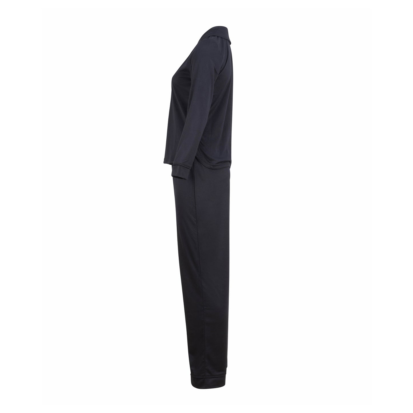 Black - Side - Towel City Womens-Ladies Supersoft Pyjama Set