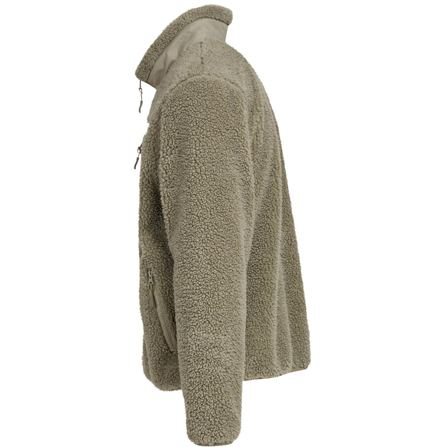 Pale Olive - Lifestyle - Build Your Brand Mens Bonded Sherpa Jacket