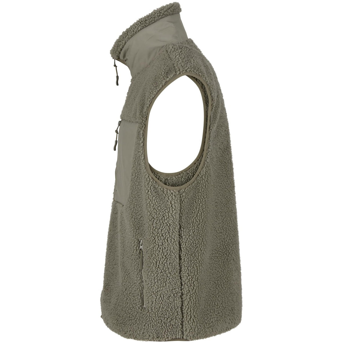 Pale Olive - Lifestyle - Build Your Brand Mens Bonded Sherpa Gilet