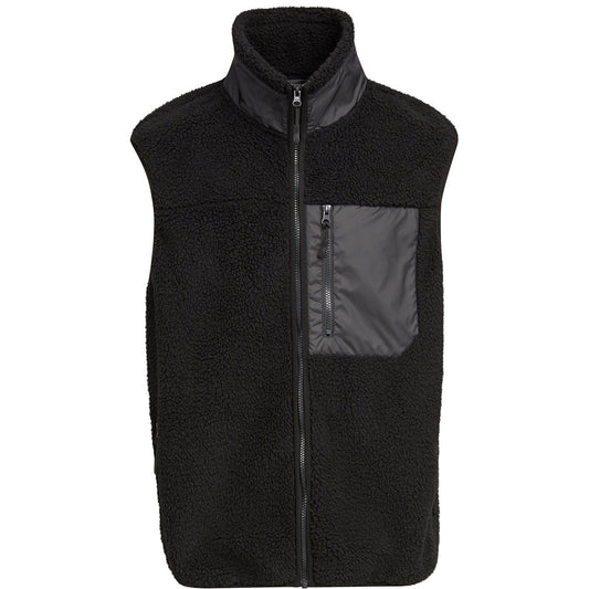 Black - Front - Build Your Brand Mens Bonded Sherpa Gilet