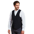 Black - Side - Premier Mens Lined Polyester Waistcoat - Catering - Bar Wear