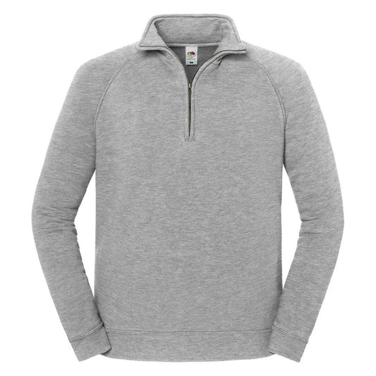Athletic Heather - Front - Fruit of the Loom Unisex Adult Iconic Premium Quarter Zip Sweatshirt