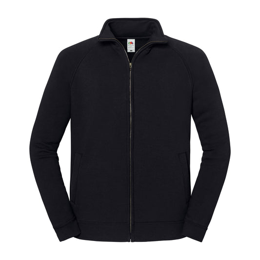 Black - Front - Fruit Of The Loom Unisex Adult Iconic Premium Sweat Jacket