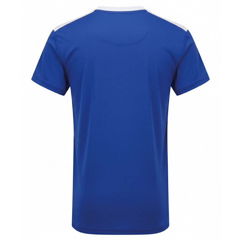 Royal Blue-White - Back - TriDri Childrens-Kids Performance Contrast T-Shirt