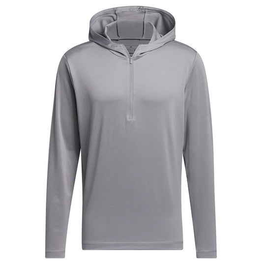 Grey Three - Front - Adidas Mens Lightweight Hoodie