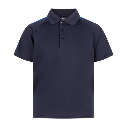 Navy-Royal Blue - Front - Finden & Hales Childrens-Kids Team Polo Shirt