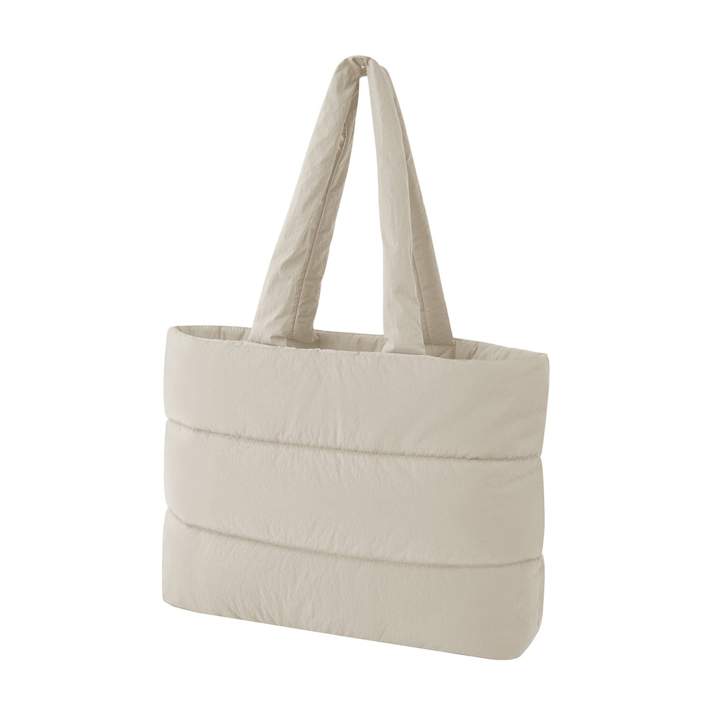 Natural Stone - Back - Bagbase Quilted Tote Bag