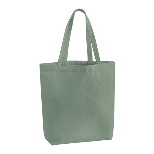 Dusty Green - Front - Westford Mill Canvas Heavyweight 30L Tote Bag