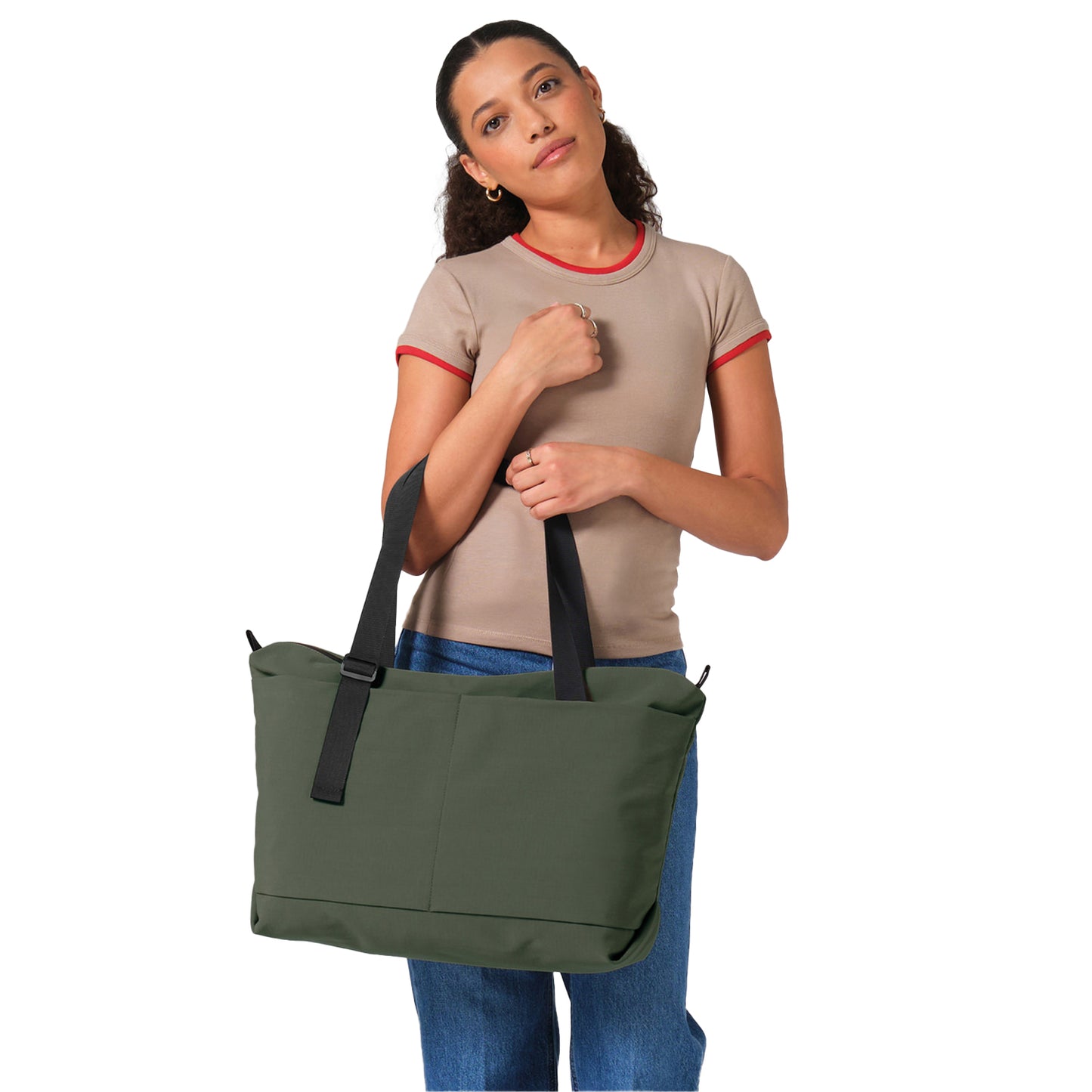 Pine Green - Lifestyle - Bagbase Minimal Lifestyle Tote