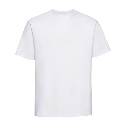 White - Front - Russell Mens Heavyweight T-Shirt