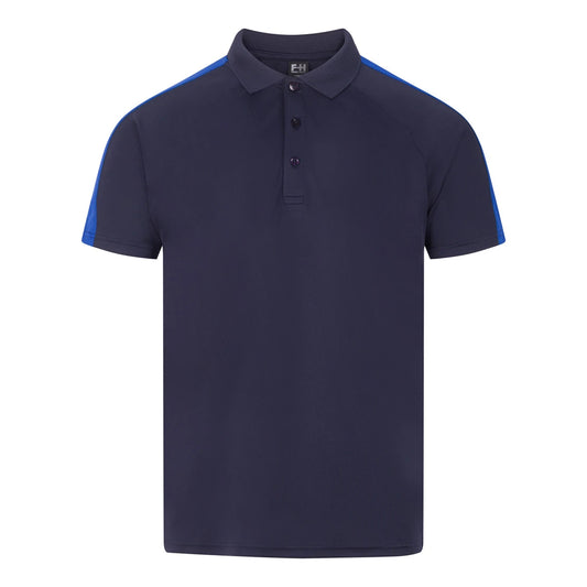 Navy-Royal Blue - Front - Finden & Hales Unisex Adult Team Polo Shirt