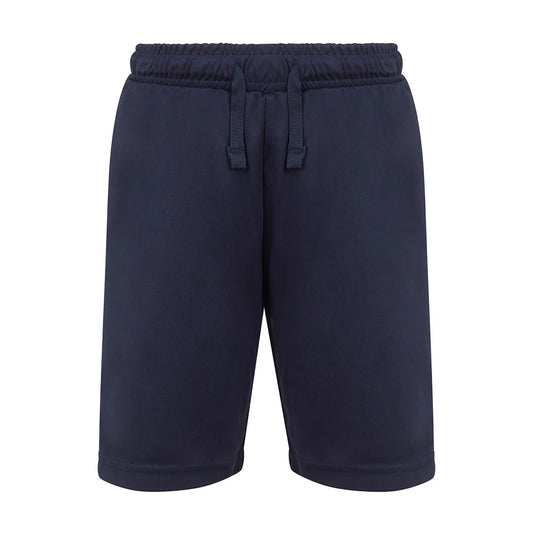 Navy - Front - Finden & Hales Childrens-Kids Team No Pocket Shorts