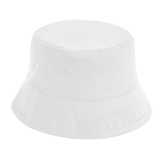 White - Front - Beechfield Organic Cotton Bucket Hat