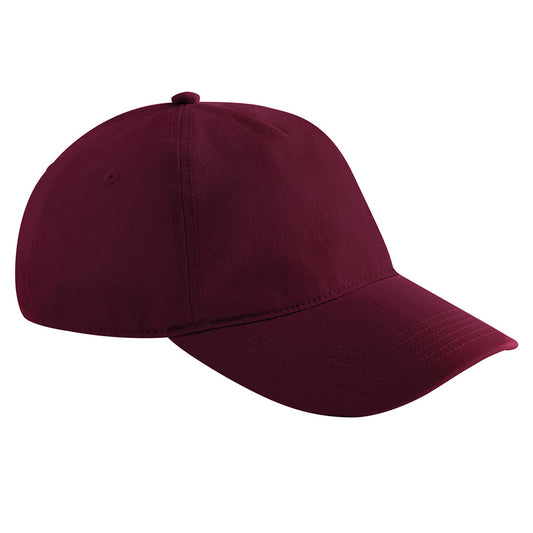 Burgundy - Front - Beechfield Leisure Brushed Cotton Twill Cap