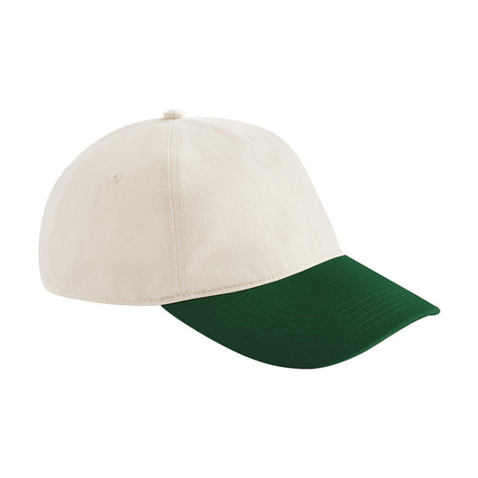 Natural-Forest Green - Front - Beechfield Leisure Contrast Peak Cap