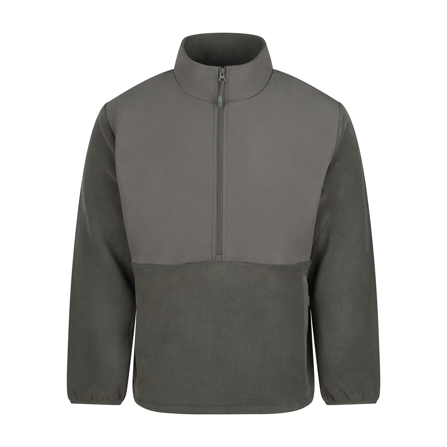 Dark Olive - Front - Front Row Mens Microfleece Half Zip Fleece Top