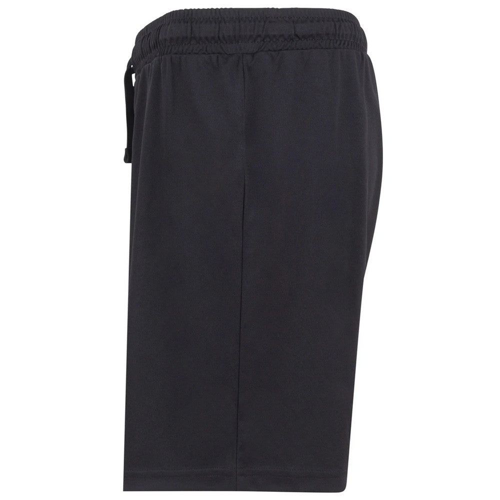Black - Side - Finden & Hales Childrens-Kids Team No Pocket Shorts