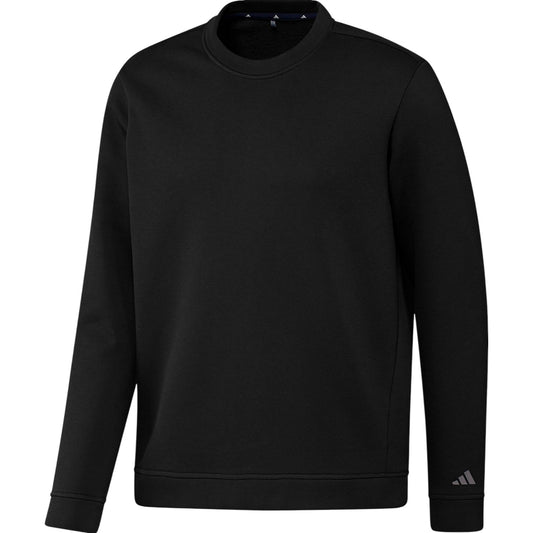 Black - Front - Adidas Unisex Adult Blank Crew Neck Sweatshirt