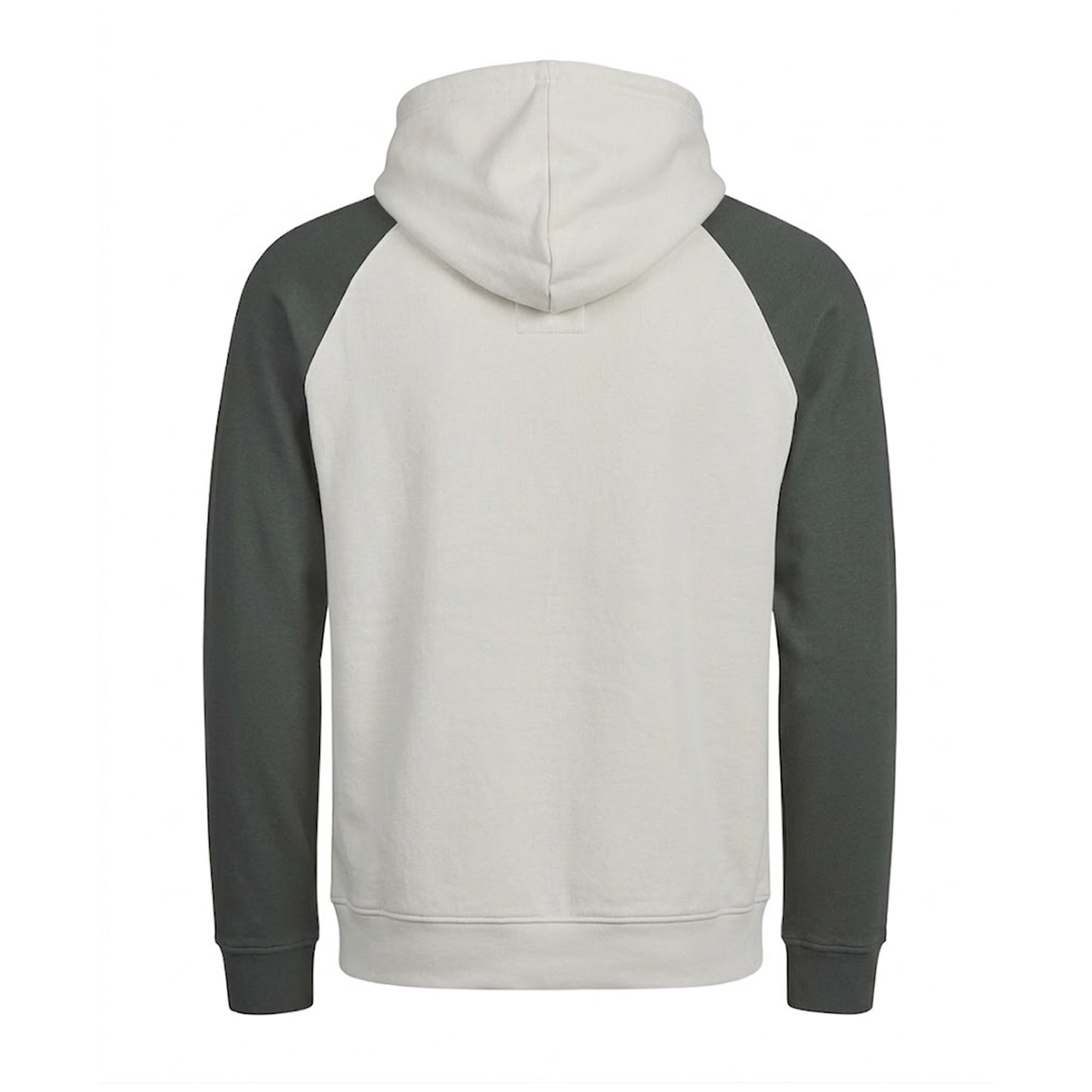 Cement-Dark Green - Back - Tee Jays Mens Unlabeled Two Tone Hoodie
