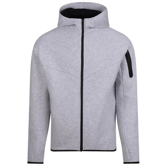 Grey - Front - Just Cool Mens Adapt Fleece Full Zip Hoodie