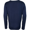 Navy - Back - Premier Mens V-Neck Knitted Sweater