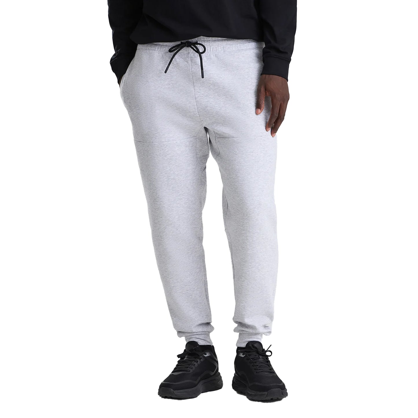Grey - Side - Just Cool Mens Fleece Jogging Bottoms