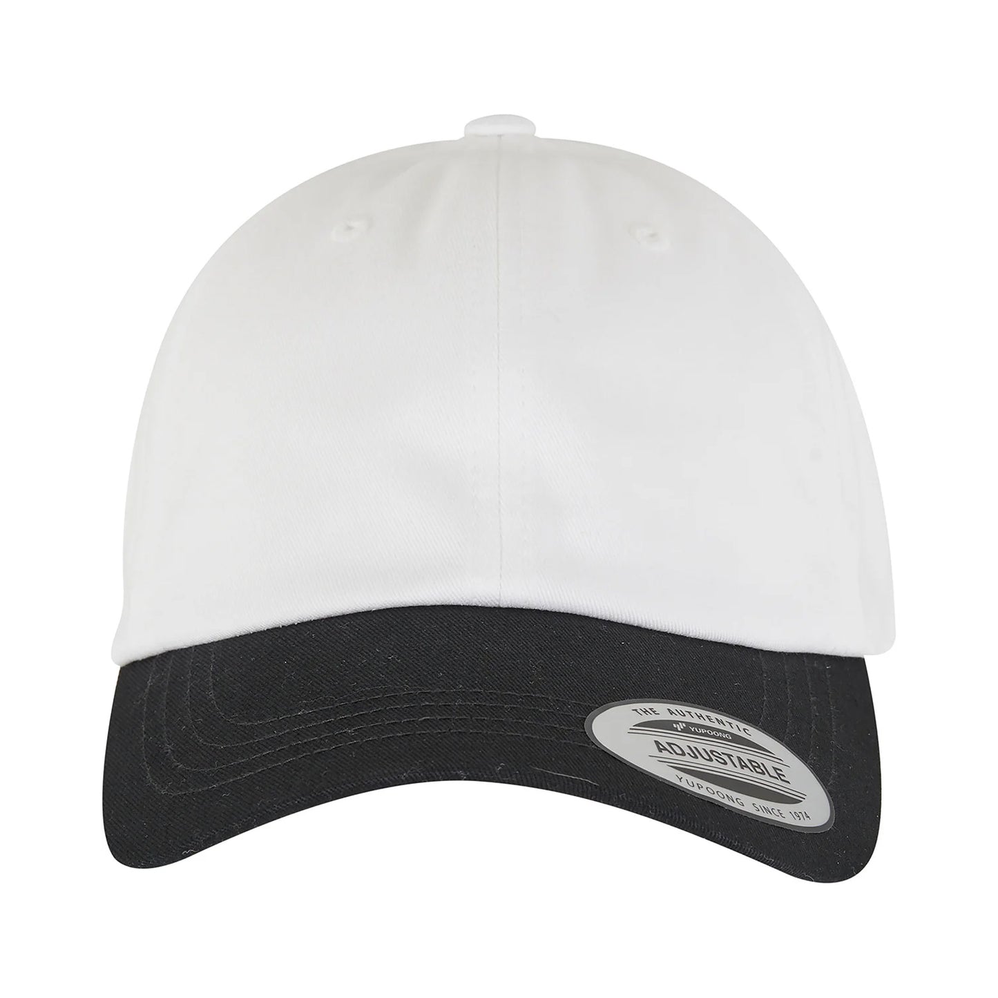 White-Black - Lifestyle - Flexfit Two Tone Cotton Twill Low Profile Baseball Cap