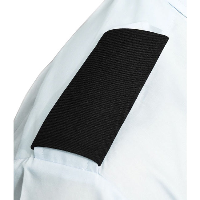 Black - Back - Premier Unisex Workwear Shirt Shoulder Epaulettes