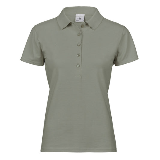 Sage - Front - Tee Jays Womens-Ladies Luxury Stretch Polo Shirt