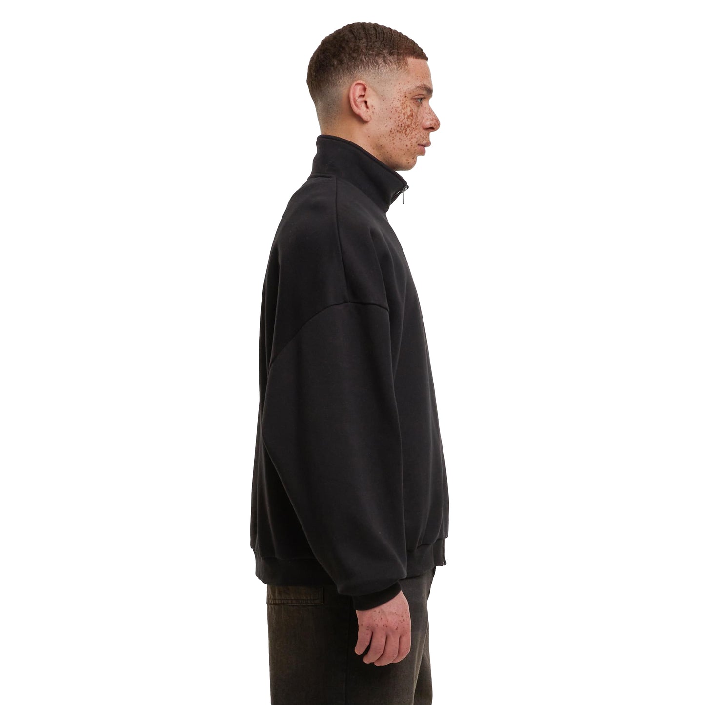 Black - Pack Shot - Build Your Brand Mens Oversized Jacket