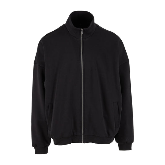 Black - Front - Build Your Brand Mens Oversized Jacket