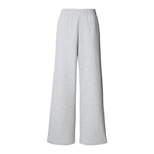 Heather Grey - Front - Build Your Brand Womens-Ladies Wide Leg Sweatpants