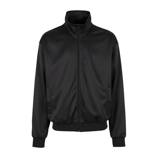 Black - Front - Build Your Brand Mens Tricot Track Jacket