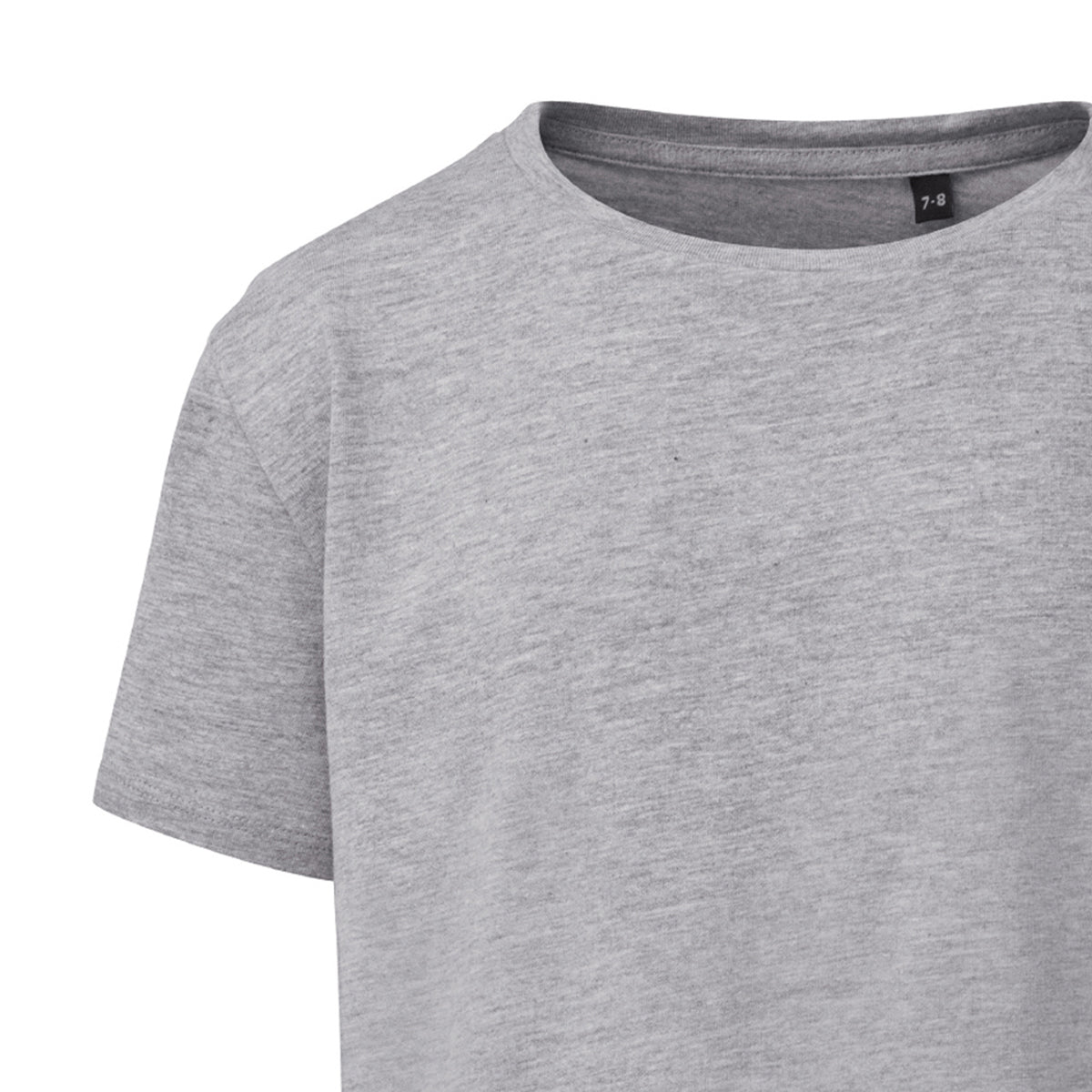 Heather Grey - Side - TriDri Childrens-Kids Removable Boxy T-Shirt