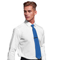 Sapphire - Back - Premier Mens Plain Satin Tie (Narrow Blade)