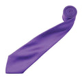 Rich Violet - Back - Premier Mens Plain Satin Tie (Narrow Blade)
