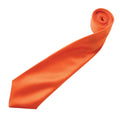 Terracotta - Back - Premier Mens Plain Satin Tie (Narrow Blade)