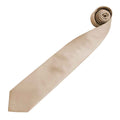 Khaki - Back - Premier Mens “Colours” Plain Fashion - Business Tie