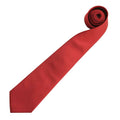 Burgundy - Back - Premier Mens “Colours” Plain Fashion - Business Tie